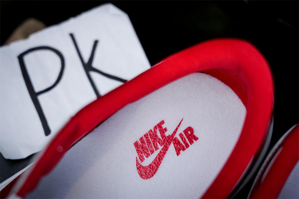 PK GOD Jordan 1 Retro LowWhite Varsity Red RETAIL MATERIALS READY TO SHIP